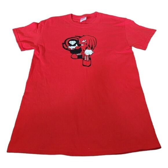 Sonic The Hedgehog Knuckles Red Short Sleeve Shirt SZ S - Picture 1 of 6